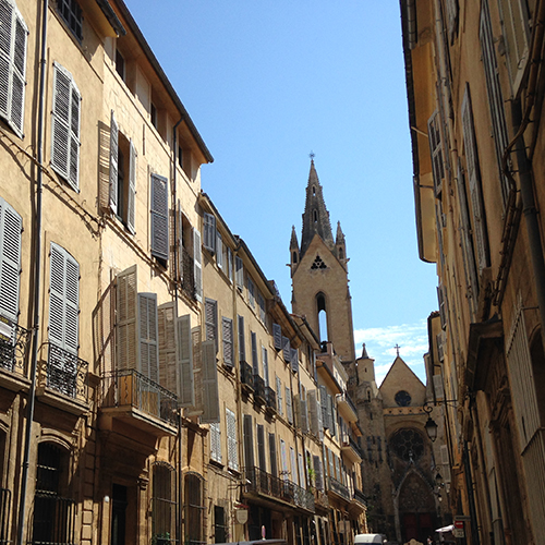 The old city in Aix-en-Provence